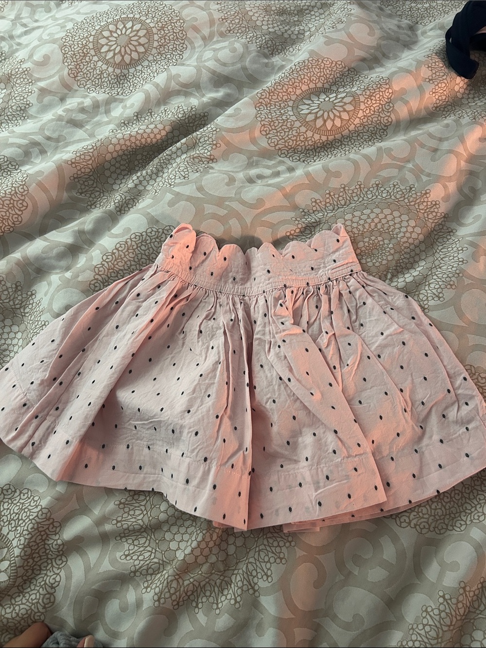Molo Pink Eyelet Polka Dot Waistband Skirt size 3T